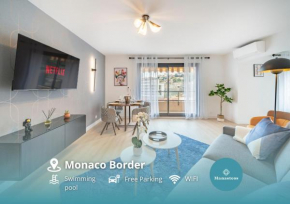5mn Monaco - Vue mer - Parking - Piscine - BB